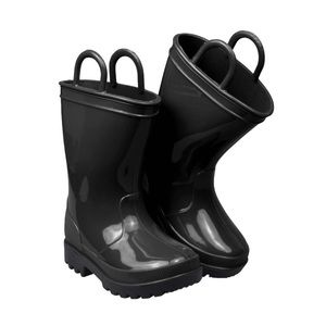 INTRIGUE Black Unisex Rainboots, size 12
